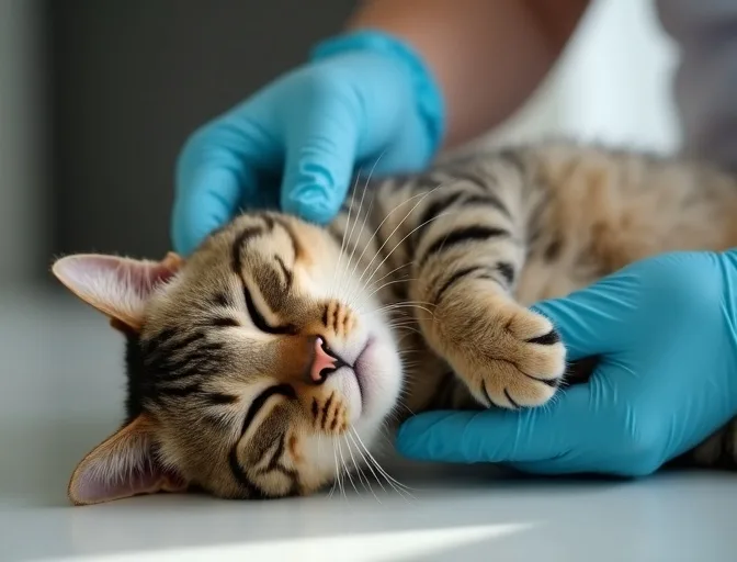 Specialist carefully handling a deceased cat with dignity in Sandhurst